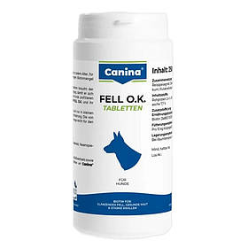 Вітамінний комплекс Canina Fell O.K. для собак Біотин для шерсті 250 г 125 табл.