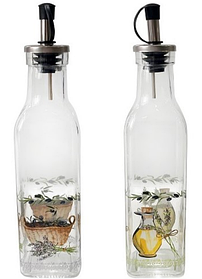 Пляшка з дозатором для олії та оцту 250 мл 1 шт "Classic" Helios 2 деколі 5253