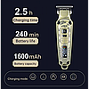 Професійна машинка для стриження бездротова акумуляторна LED-дисплей VGR V-901 + 4 насадки, фото 6