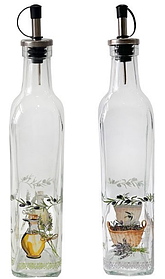 Пляшка з дозатором для олії та оцту 500 мл 1 шт "Classic" Helios 2 деколі 5252