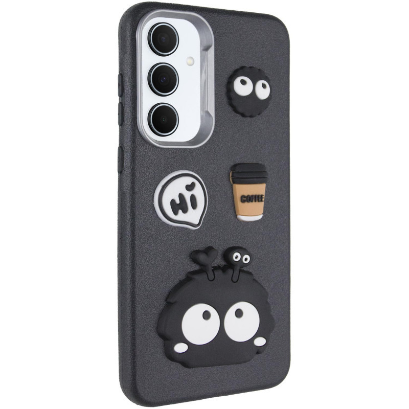 Чохол 3D TPU Leather Toys для Samsung Galaxy A36 5G | з персонажем Monster / Black