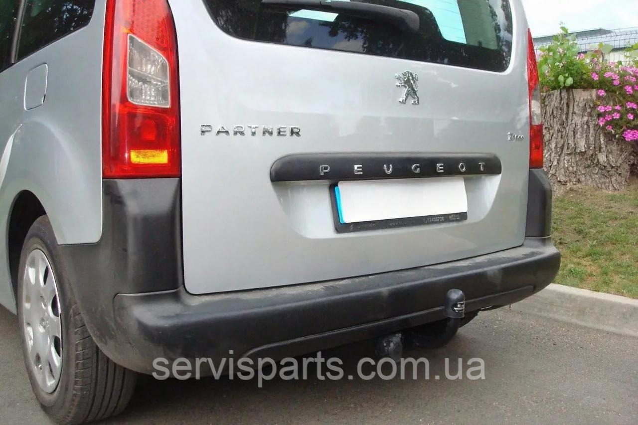 Фаркоп Peugeot Partner II L2 2008-2018 (Пежо Партнер 2) без підрізу бампера