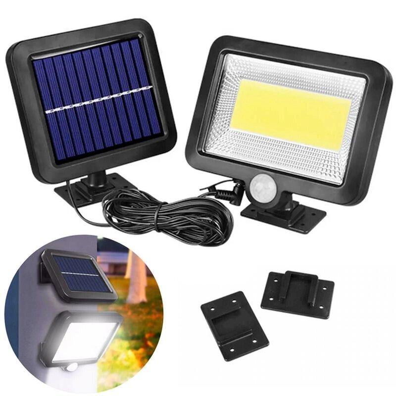 Водонепроникний вуличний світильник Sl f100 з датчиком руху та сонячною виносною панеллю, фото 1