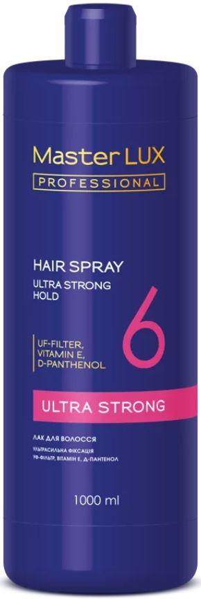 Лак ультрасильної фіксації Master Lux Ultra Strong Hair Spray 1000 мл