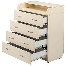 Дитячий комод з пеленатором 102х80х43 см Babyroom слонова кістка (ivory)