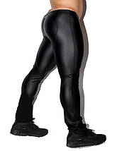 Чоловічі вінілові лосини Star Night з кишенею, чорні, S, фото 2