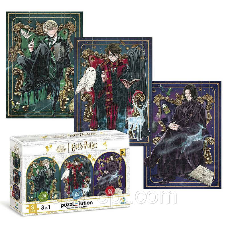 Гра Пазл "Династія чарівників" 200575 (16) "DoDo", 3в1, 150-250-350 елементів, рівні складності, в коробці, фото 1