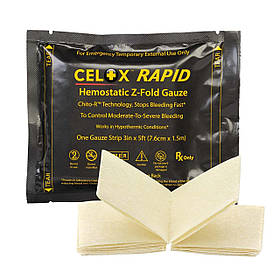 Бинт гемостатичний Celox Z-Fold Rapid Hemostatic Gauze 7.6см х 1.5м