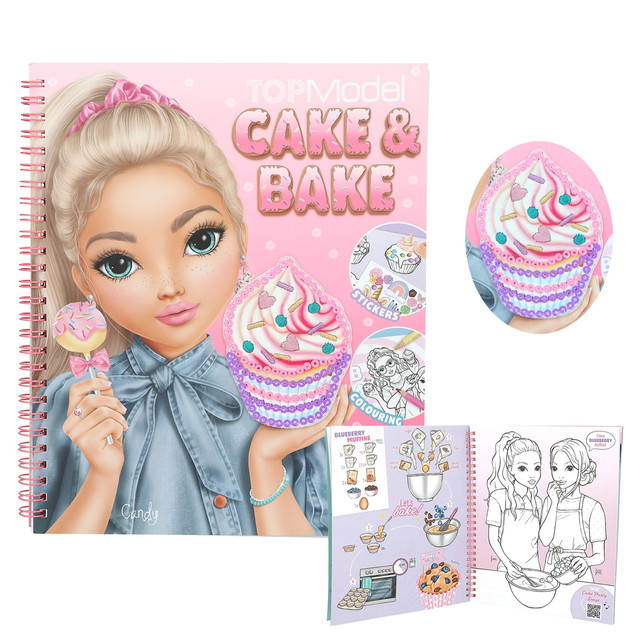 TOP Model розмальовка Cake & Bake з блискітками 13386