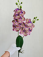 Орхідея декоративна з латексу з листочками та корінцями (55 см), фото 2