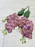 Орхідея декоративна з латексу з листочками та корінцями (55 см), фото 5