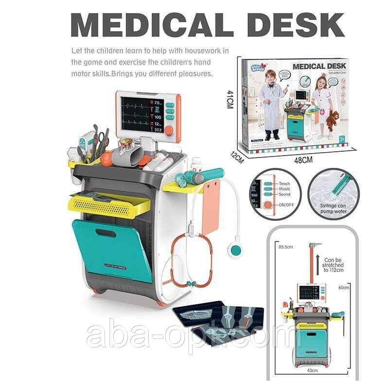 Набір лікаря YY 6024 (10) звук, підсвічування, приладдя на батарейках, в коробці, фото 1