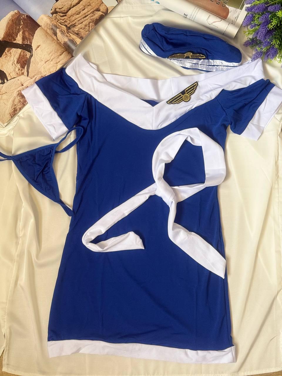 Крутий новесенький комплект білизни ,,Ласкава стюардеса,, для твоїх спекотних вечорів 🔥, фото 1