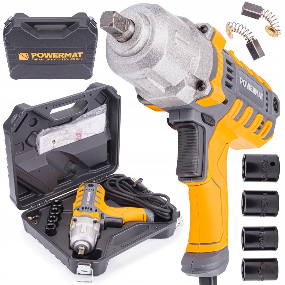 Електричний ударний гайковерт POWERMAT PM-EKU-2100M (2100 Вт, 800 Nm, 1/2) Польща