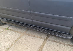 Бокові пороги X5-тип black (2 шт., алюм) Довга база для Volkswagen T5 Multivan 2003-2010 рр