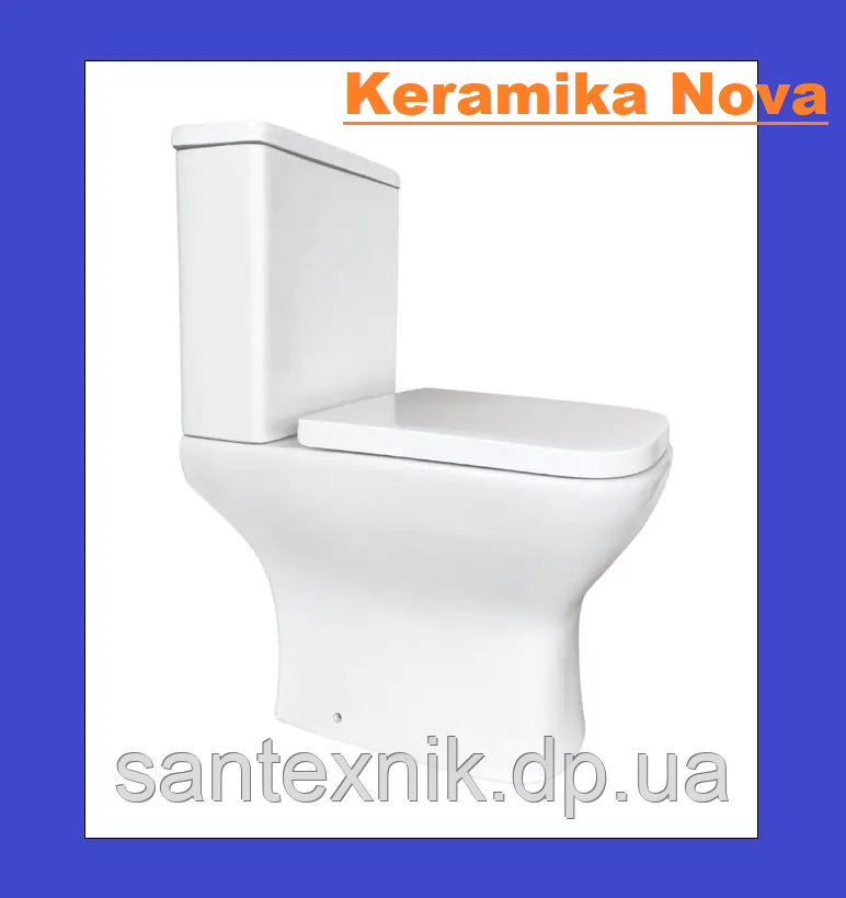Унітаз-компакт безобідковий Keramika Nova C603 (сидіння дюропласт, плавний опуск)