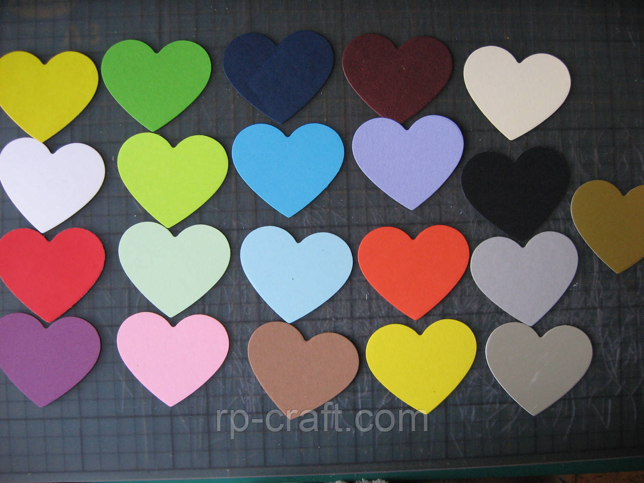 Вирубка з паперу, картону. Серце, 50х60 мм, фото 1