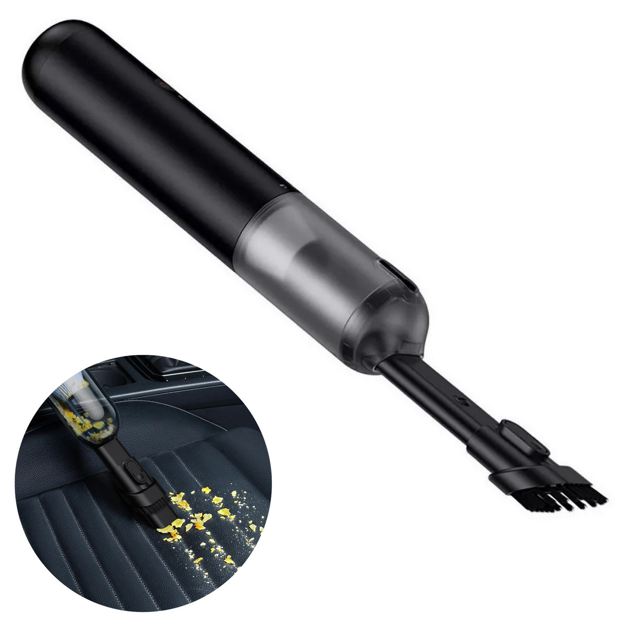 Автомобільний бездротовий пилосос Baseus A3 Lite Handy Vacuum Cleaner 100 W 6000 mAh Black