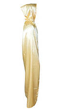 Золотистий атласний плащ із капюшоном (130 см). Карнавальний плащ мантії, фото 4