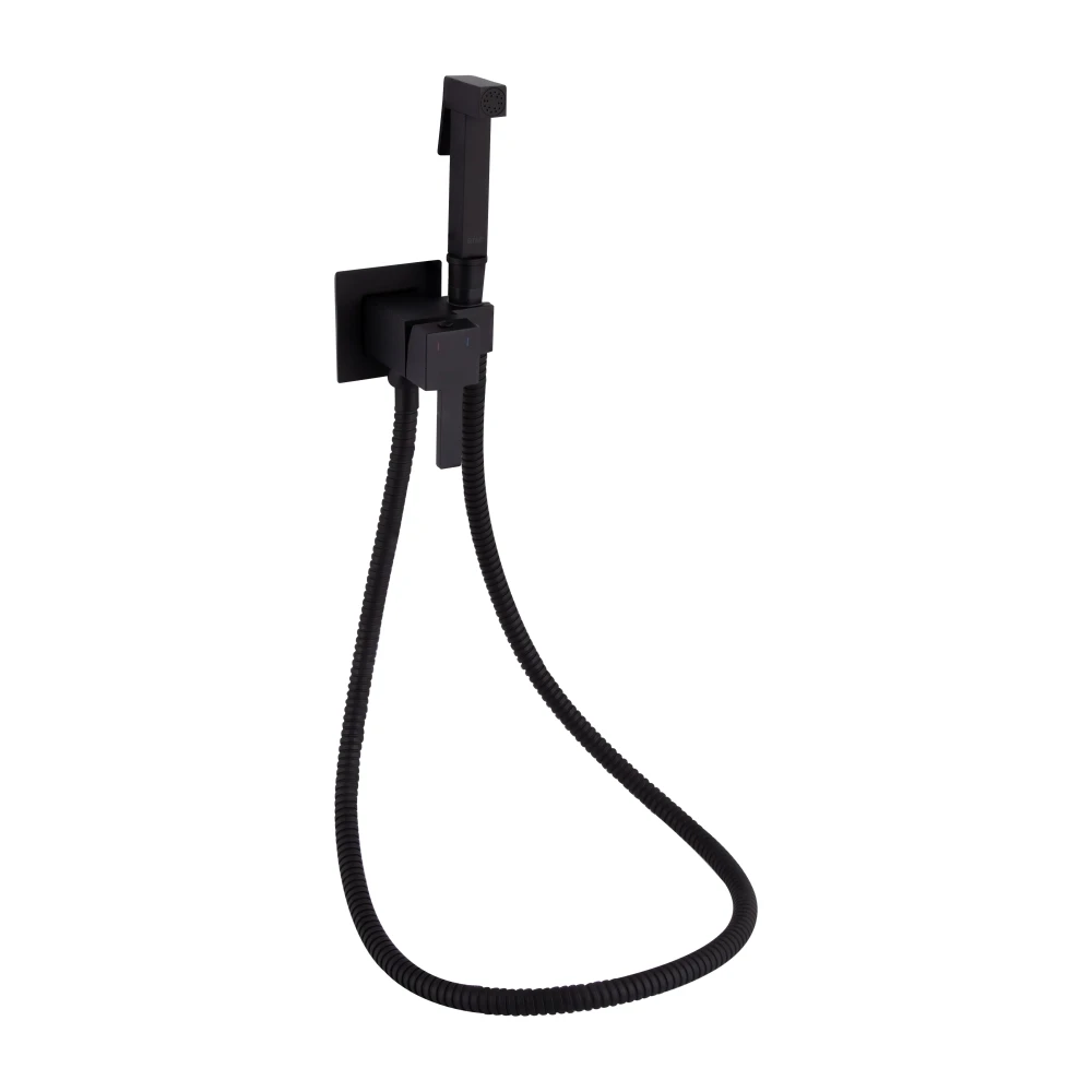 Набір для гігієнічного душу Inspai-Varius прямокутний QT259710842859NB Black Matt Qtap