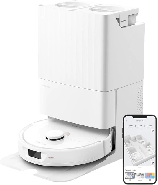 Roborock Q Revo Plus White Робот-пилосос з вологим прибиранням, фото 1
