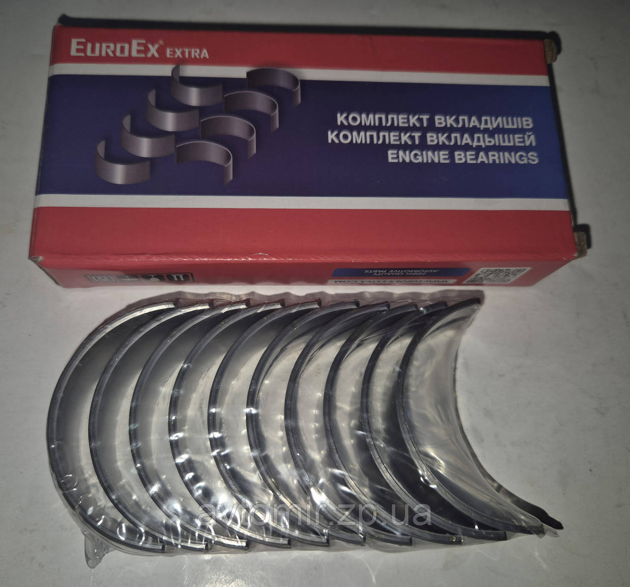 Вкладки колінвала корінні Ваз 2101-2107 0.5 EuroEx