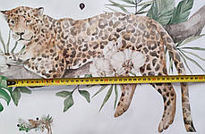 Вінілові наклейки BRUP Леопард, який лежить (лист 40 х 60 см) Б359, фото 2