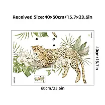 Вінілові наклейки BRUP Леопард, який лежить (лист 40 х 60 см) Б359, фото 5