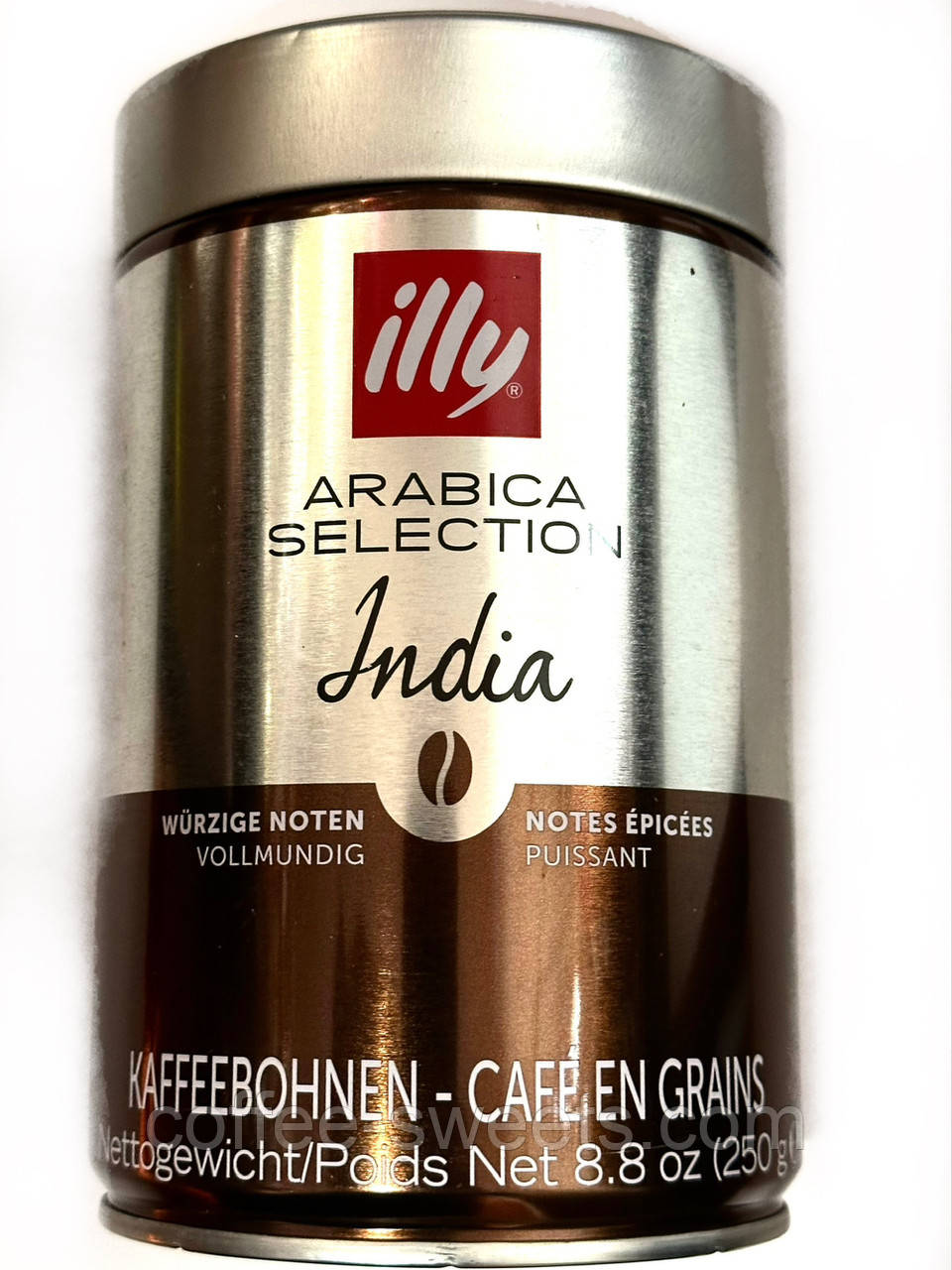 Кава в зернах illy India 250 г іллі Індія 100% Арабіка