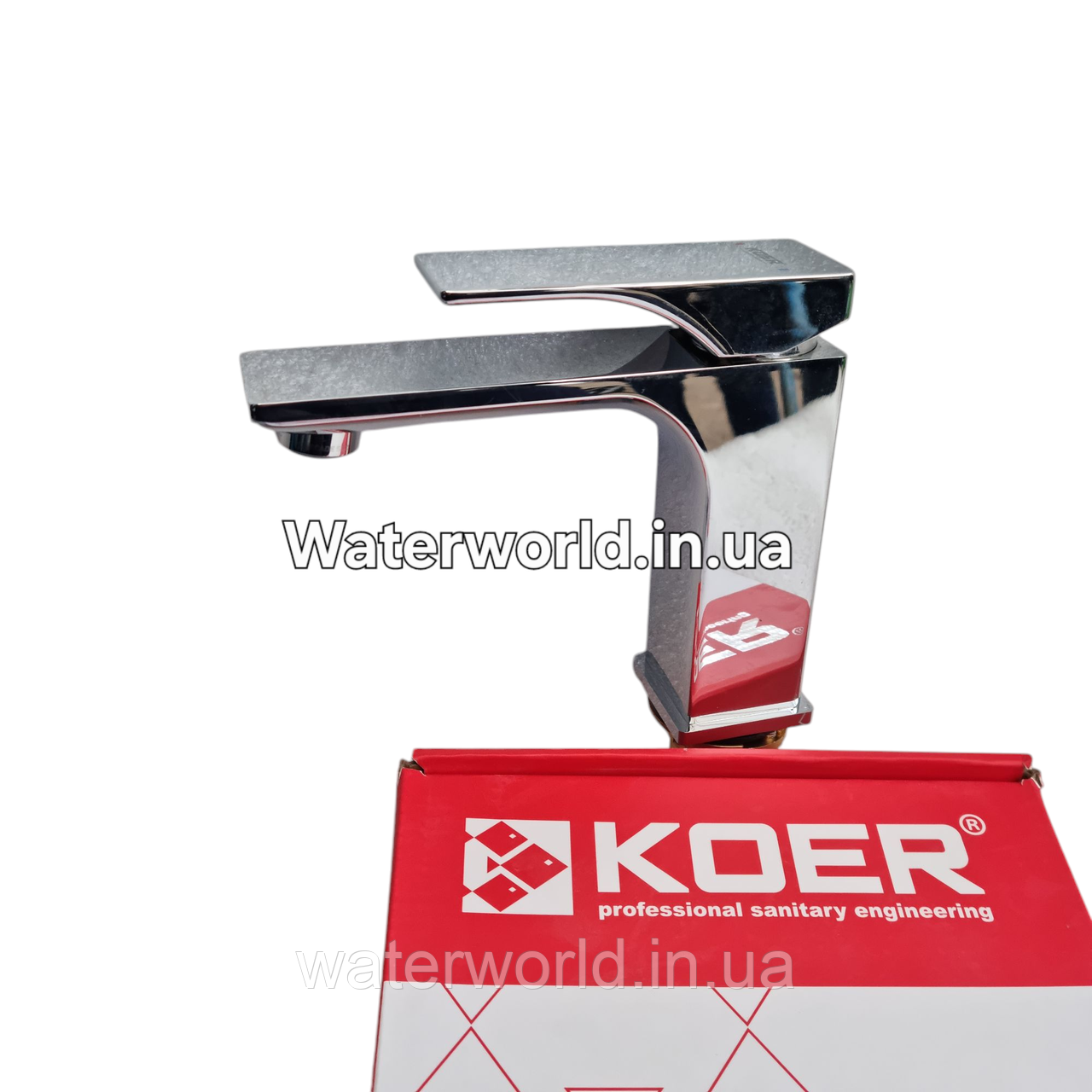 Латунний змішувач для умивальника ТМ.KOER Чехія KB10010-01 CHROME з хромованим покриттям