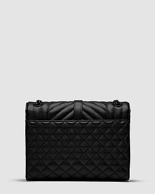 💎 Saint Laurent Envelope Medium In Quilted Leather Black, фото 2