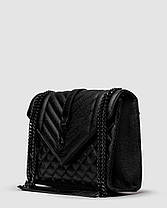 💎 Saint Laurent Envelope Medium In Quilted Leather Black, фото 3