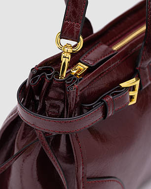 💎 Prada Medium Leather Handbag Burgundy 33 х 17 х 10 см, фото 2