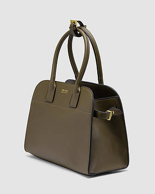 💎 Prada Medium Olive Leather Tote Bag 32 х 24 х 15 см, фото 2