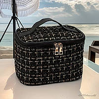 Велика тканева дорожня портативна косметичка дуже вмістка