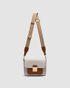 💎 Michael Kors Sloan Editor Medium Bag Cream 23 x 18 x 8 см, фото 1