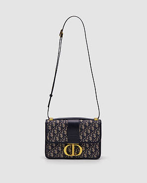 💎 Christian Dior 30 Montaigne Chain Bag Blue Dior Oblique Jacquard 24 х 17 х 7 см, фото 1