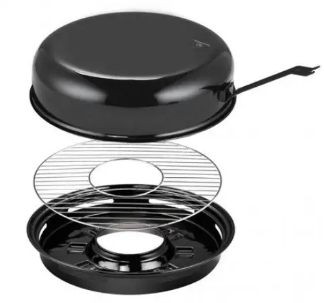 Сковорода гриль-газ Edenberg 33 см EB-3410 з емальованим покриттям, фото 1