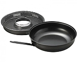 Сковорода гриль-газ Edenberg 33 см EB-3410 з емальованим покриттям, фото 3