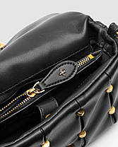 💎 Pinko Black Quilted Leather Love Mini Puff Staples 21 х 15 х 8 см, фото 3