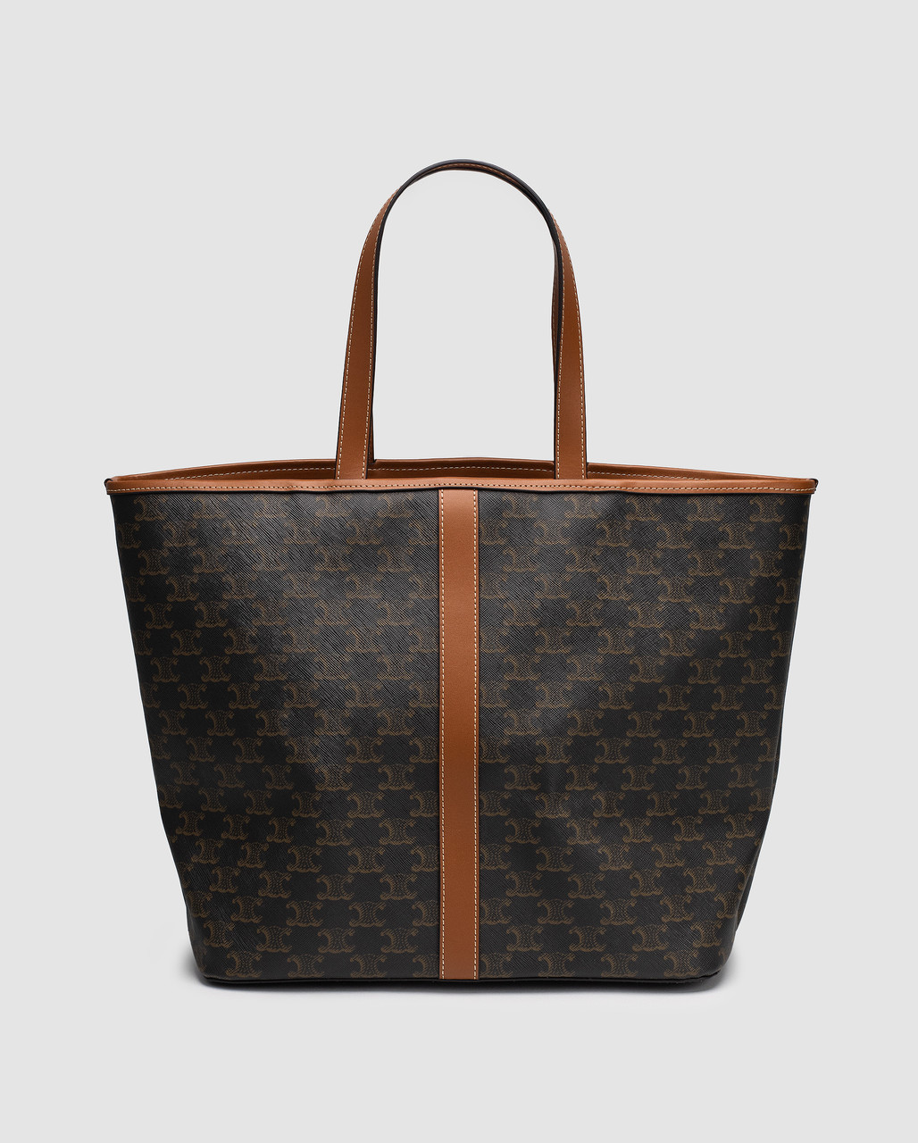 💎 Celine Medium Cabas In Triomphe Canvas Tan 45 x 31 x 17 см