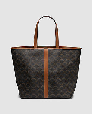 💎 Celine Medium Cabas In Triomphe Canvas Tan 45 x 31 x 17 см, фото 1