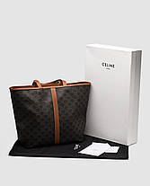 💎 Celine Medium Cabas In Triomphe Canvas Tan 45 x 31 x 17 см, фото 4