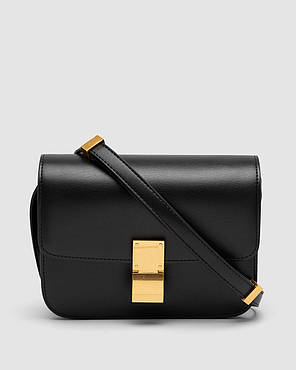 💎 Celine Classic Box Medium Black/Gold 21 х 15 х 6 см, фото 1