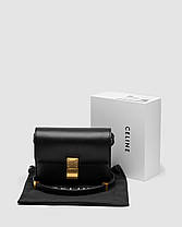 💎 Celine Classic Box Medium Black/Gold 21 х 15 х 6 см, фото 4