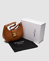 💎 Celine Medium Ava Triomphe Bag in Smooth Calfskin Tan 24 х 14 х 7 см, фото 4