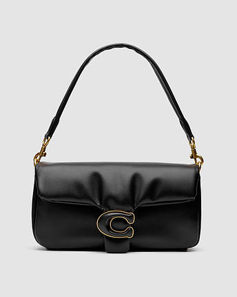 💎 Coach Pillow Tabby 26 Leather Shoulder Bag Black 26 х 14 х 8 см, фото 1