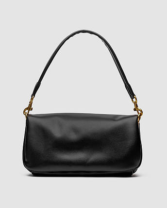 💎 Coach Pillow Tabby 26 Leather Shoulder Bag Black 26 х 14 х 8 см, фото 2