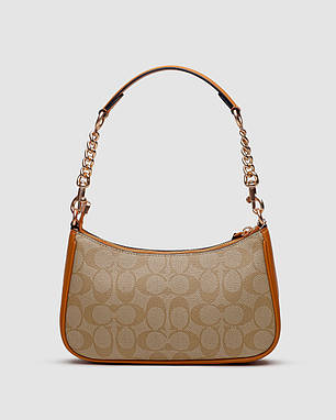 💎 Coach Teri Caramel Shoulder Bag In Signature Canvas 24.5 x 14 x 6 см, фото 2
