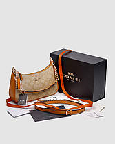 💎 Coach Teri Caramel Shoulder Bag In Signature Canvas 24.5 x 14 x 6 см, фото 4